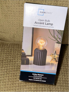 Mainstays Open Bulb Accent Lamp One Size Black Yellow